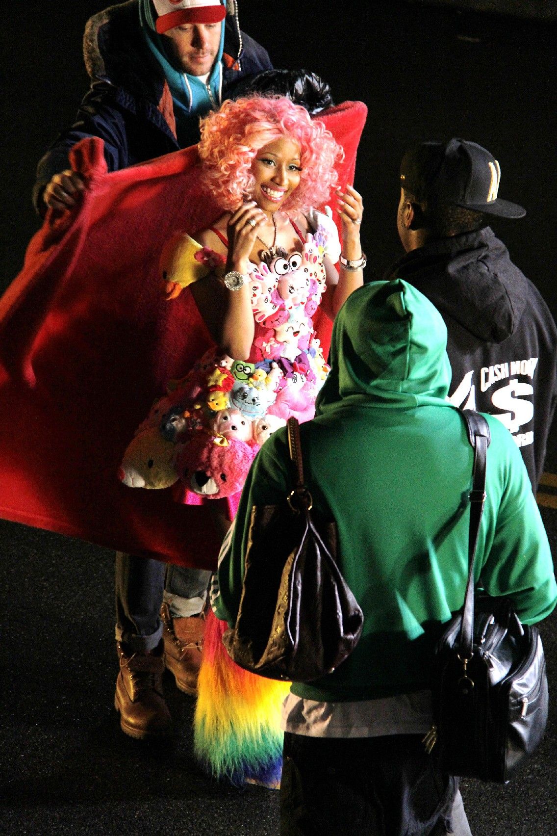 Nicki Minaj and Willow Smith on the set for the music video of 'Fireball' | Picture 117998